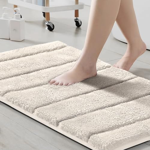 PrimeBeau Bathroom Rugs Thick Velvet Bath Mat - Super Soft, Absorbent, Non-Slip, Washable, 1 Piece