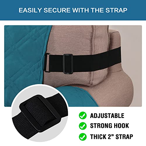 PrimeBeau 100% Waterproof Loveseat Cover Protector Couch Covers for Dogs/Pets | Sofa Slipcover for 2 Cushion Couch with Non Slip Backing and Adjustable Strap (Seat Width 46")