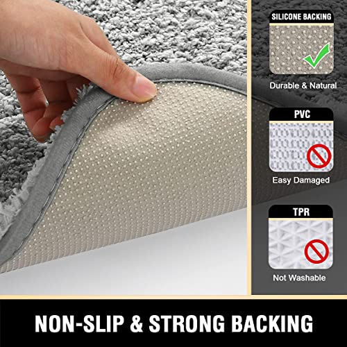 PrimeBeau Bathroom Rug Tufted Bath Mat Non Slip Area Rug,Extra Soft Absorbent Shaggy Kitchen Rug Microfiber Fast Dry- 1 Piece
