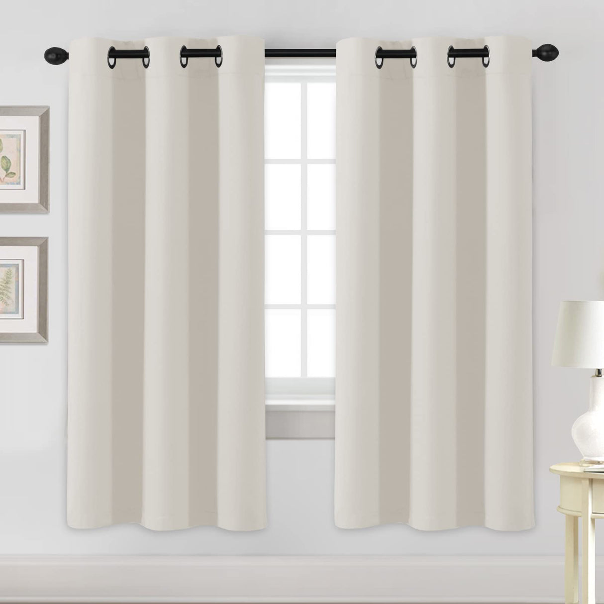 PrimeBeau Essential Blackout Thermal Insulated Curtain Drapes Set of 2 panels, 42 Series