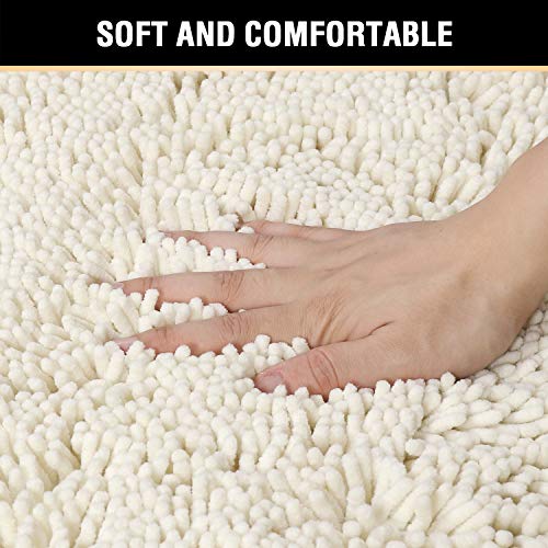 PrimeBeau Bath Mats Non Slip, Soft Shaggy Microfiber, Absorbent, Machine-Washable Rugs(2Pieces)
