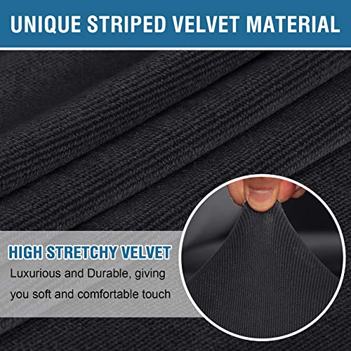 PrimeBeau Real Velvet Plush 4 Piece Stretch Sofa Covers Couch Covers for 3 Cushions Couch Sofa Covers