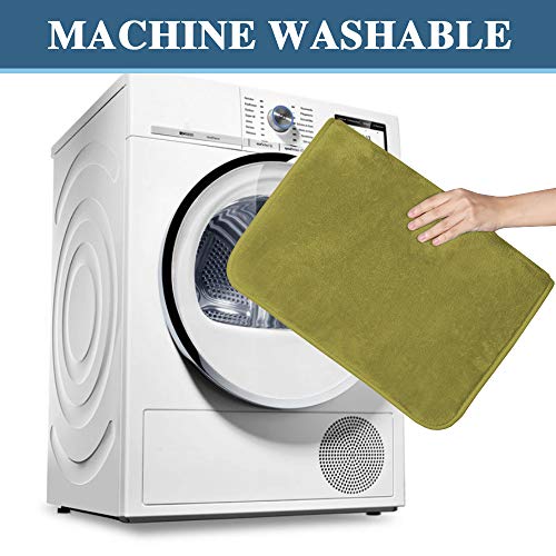 PrimeBeau Luxurious Memory Foam Bath Mat - Super Soft Microfiber Rugs, Water Absorbent, Machine Washable (1 Piece)