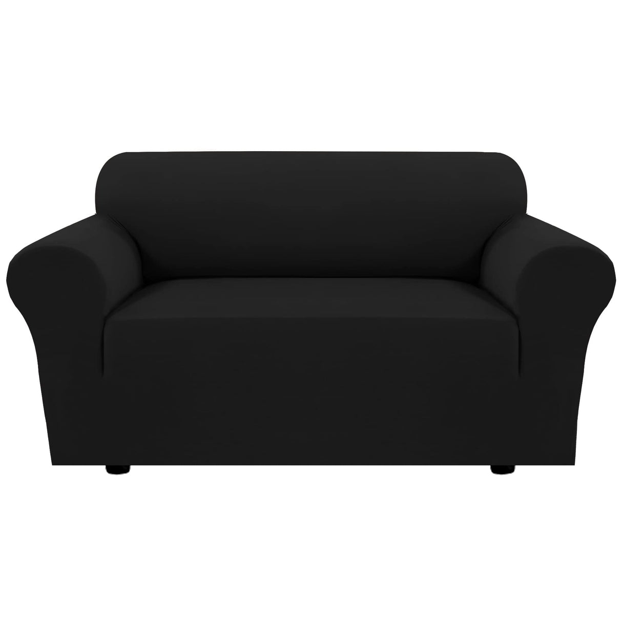 PrimeBeau 2023 Version Loveseat Cover 1-Piece Stretch Couch Covers for 2 Cushion Couch Sofa Cover Spandex Non Slip Soft Form Fit Furniture Protector with Elastic Bottom