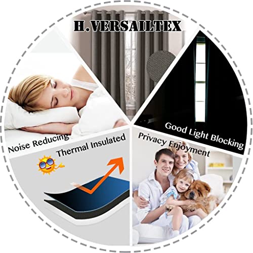 PrimeBeau Faux Linen Room Darkening Blackout Curtain Sold by 1 Panel, Short