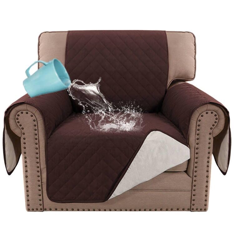 PrimeBeau 100% Waterproof Chair Slipcover Furniture Protector for Pets Kids with Non-Skid Backing, Unique Decor and Easy Care