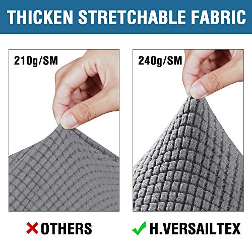 PrimeBeau Thicker Jacquard Fabric 3 Pieces Loveseat & Oversize Loveseat Covers for 2 Cushion Sofa Couch Slipcovers (Base Cover Plus 2 Seat Cushion Covers)