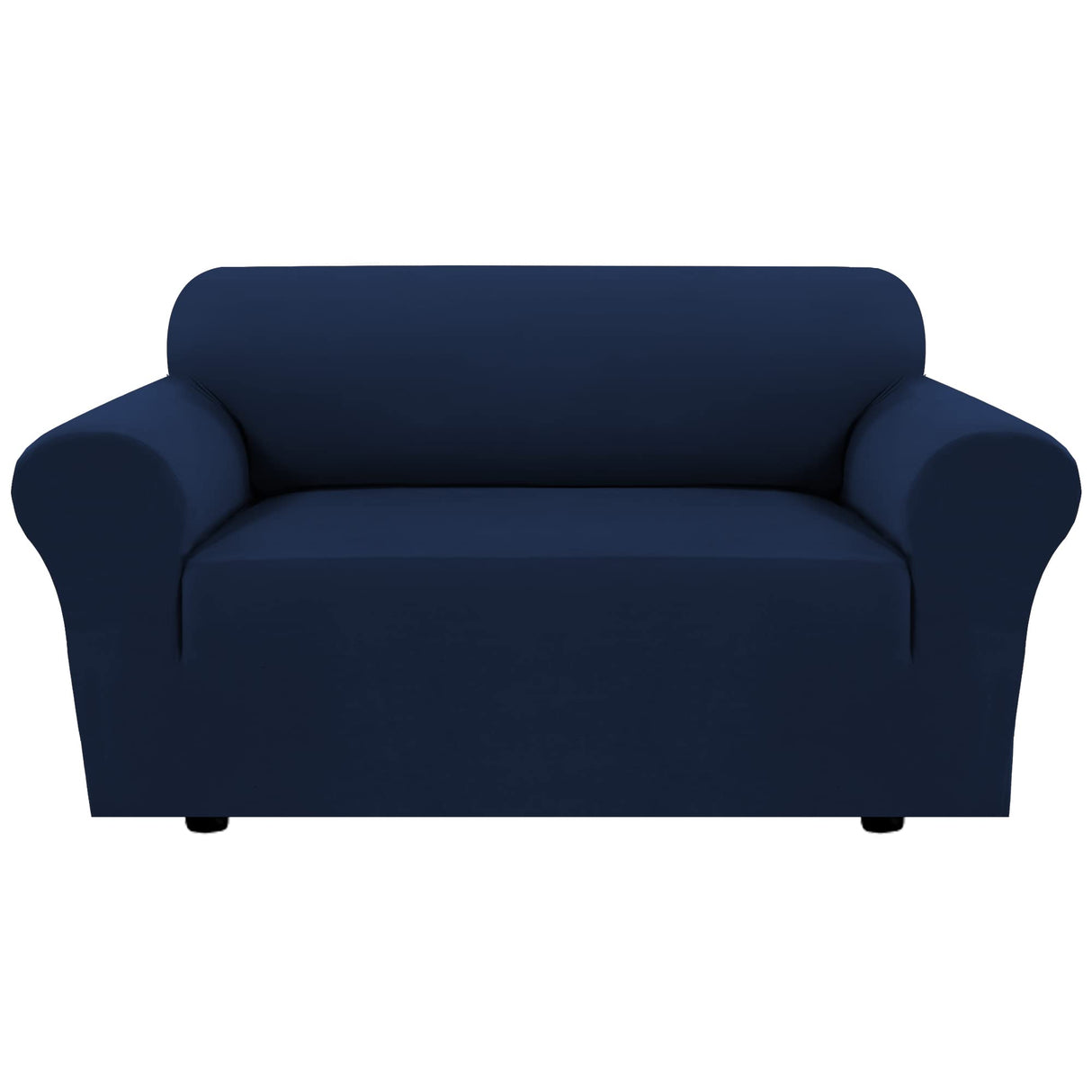 PrimeBeau 2023 Version Loveseat Cover 1-Piece Stretch Couch Covers for 2 Cushion Couch Sofa Cover Spandex Non Slip Soft Form Fit Furniture Protector with Elastic Bottom