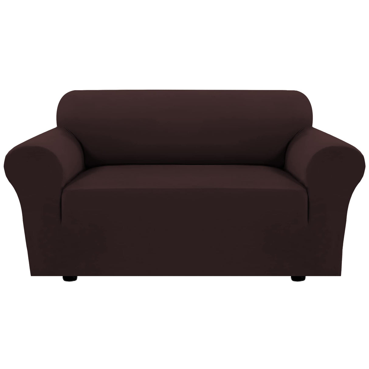 PrimeBeau 2023 Version Loveseat Cover 1-Piece Stretch Couch Covers for 2 Cushion Couch Sofa Cover Spandex Non Slip Soft Form Fit Furniture Protector with Elastic Bottom