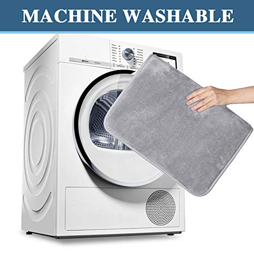 PrimeBeau Luxurious Memory Foam Bath Mat - Super Soft Microfiber Rugs, Water Absorbent, Machine Washable (1 Piece)