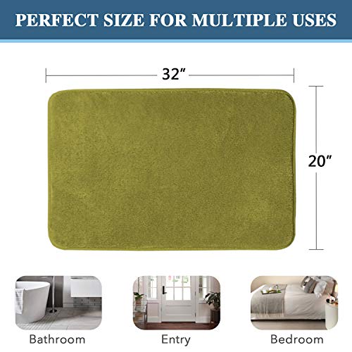 PrimeBeau Luxurious Memory Foam Bath Mat - Super Soft Microfiber Rugs, Water Absorbent, Machine Washable (1 Piece)