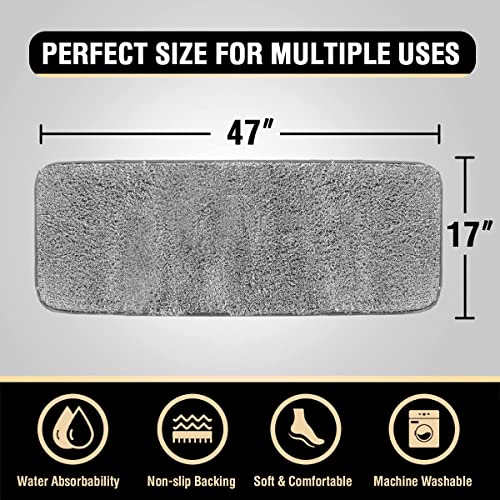 PrimeBeau Bathroom Rug Tufted Bath Mat Non Slip Area Rug,Extra Soft Absorbent Shaggy Kitchen Rug Microfiber Fast Dry- 1 Piece