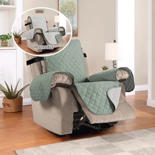PrimeBeau Reversible Quilted Recliner & Oversize Recliner Covers - Stylish Furniture Protection & Decor Enhancement