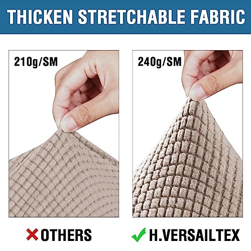 PrimeBeau 4 Pieces Premium Jacquard Sofa Slipcover Set, Sofa and Oversize Sofa