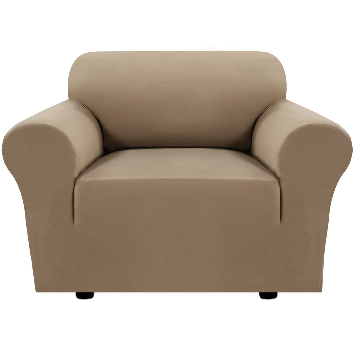 PrimeBeau 2023 Version Armchair Cover 1-Piece Stretch Couch Covers for 1 Cushion Couch Sofa Cover Spandex Non Slip Soft Form Fit Furniture Protector with Elastic Bottom