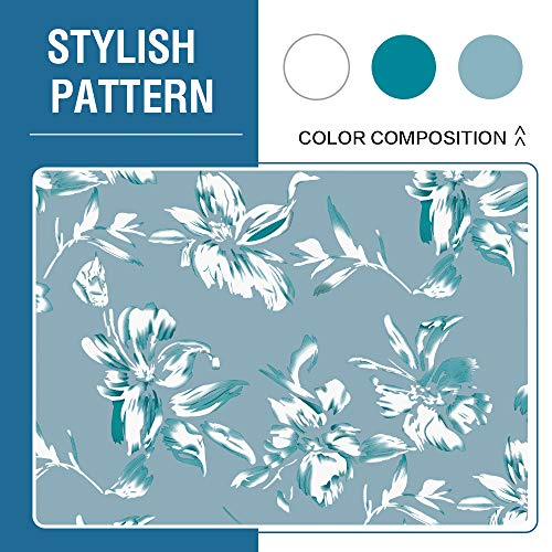 PrimeBeau Super Stretch 2 Set of Armchair Slipcovers, Floral Pattern, Luxurious Fleece Bouncy Modern Style Pet Friendly,Easy Care