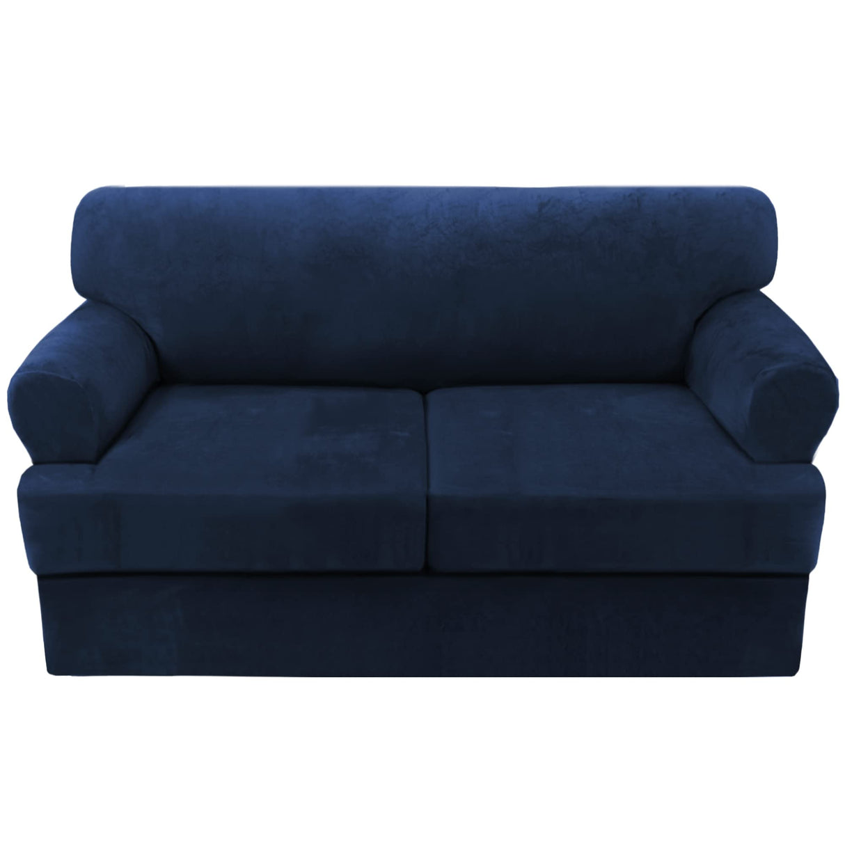 PrimeBeau Sofa Cover 3 Pieces T Cushion Loveseat Slipcovers Thick Velvet Couch Cover Furniture Protector Stretch T Cushion Sofa Covers for 2 Cushion Couch with 2 T Cushion Covers Washable