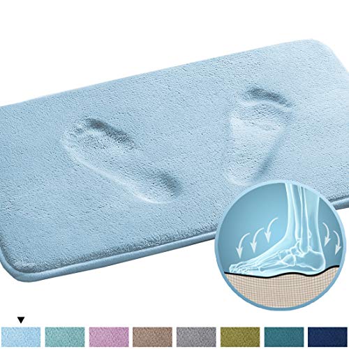 PrimeBeau Luxurious Memory Foam Bath Mat - Super Soft Microfiber Rugs, Water Absorbent, Machine Washable (1 Piece)