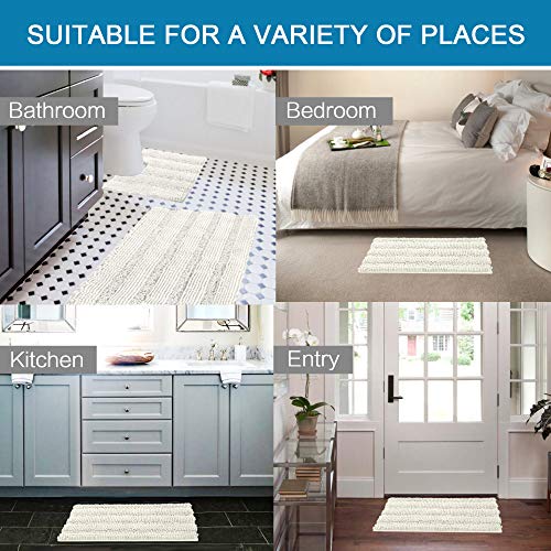 PrimeBeau U Sharp Stripe Bath Rug Contour Set