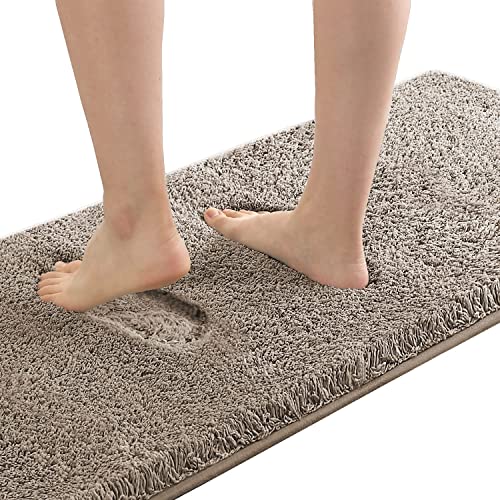 PrimeBeau Bathroom Rug Tufted Bath Mat Non Slip Area Rug,Extra Soft Absorbent Shaggy Kitchen Rug Microfiber Fast Dry- 1 Piece