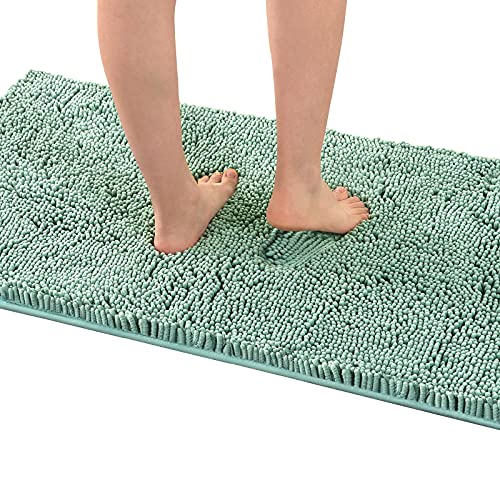 PrimeBeau Luxury Chenille Bath Mat (1 Piece with PVC Back) - Extra Soft, Absorbent, Non-Slip, Quick Dry, Washable