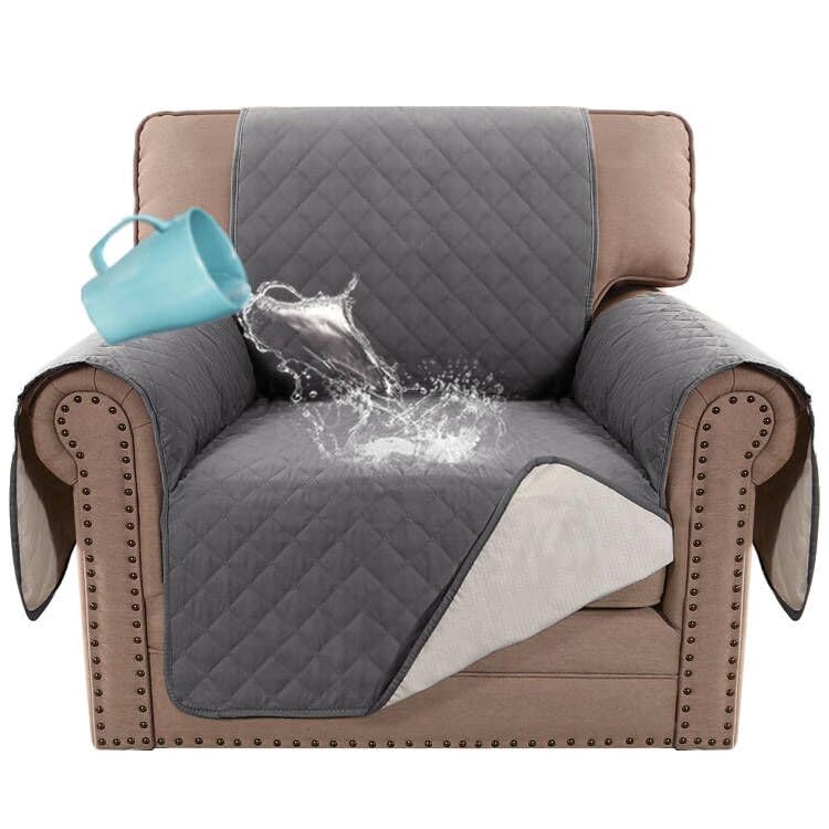 PrimeBeau 100% Waterproof Chair Slipcover Furniture Protector for Pets Kids with Non-Skid Backing, Unique Decor and Easy Care
