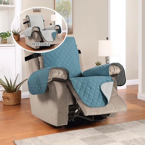 PrimeBeau Reversible Quilted Recliner & Oversize Recliner Covers - Stylish Furniture Protection & Decor Enhancement