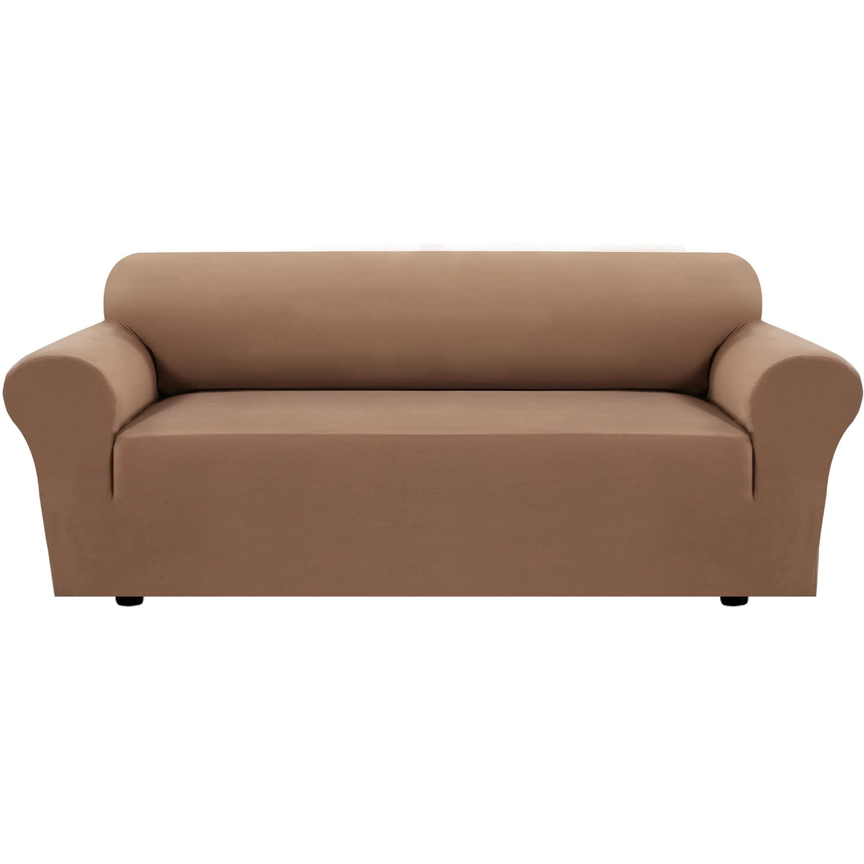 PrimeBeau 2023 Version Sofa Cover 1-Piece Stretch Couch Covers for 3 and 4 Cushions Couch Sofa Cover Spandex Non Slip Soft Form Fit Furniture Protector with Elastic Bottom