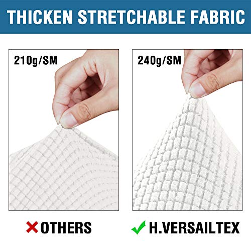 PrimeBeau Thicker Jacquard Fabric 3 Pieces Loveseat & Oversize Loveseat Covers for 2 Cushion Sofa Couch Slipcovers (Base Cover Plus 2 Seat Cushion Covers)