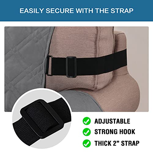 H.VERSAILTEX 100% Waterproof Recliner Chair Cover Non-Slip Reclining Slipcovers Washable Recliner Covers for Recliner Chair Furniture Protector with Elastic Straps for Kids, Pets (Recliner, Grey)