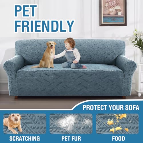 PrimeBeau Wind Bell Pattern Jacquard 1 Piece Stretch Sofa Covers Furniture Protector