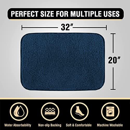 PrimeBeau Bathroom Rug Tufted Bath Mat Non Slip Area Rug,Extra Soft Absorbent Shaggy Kitchen Rug Microfiber Fast Dry- 1 Piece