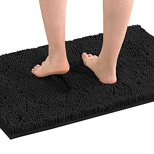 PrimeBeau Luxury Chenille Bath Mat (1 Piece with PVC Back) - Extra Soft, Absorbent, Non-Slip, Quick Dry, Washable