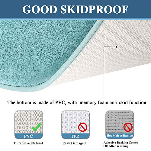 PrimeBeau Luxurious Memory Foam Bath Mat - Super Soft Microfiber Rugs, Water Absorbent, Machine Washable (1 Piece)
