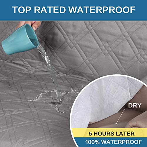 H.VERSAILTEX 100% Waterproof Recliner Chair Cover, Non Slip Recliner Covers for Recliner Chair with Elastic Straps, Washable Lazy Boy Recliner Chair Covers for Kids, Pets (Recliner, Dove Grey)