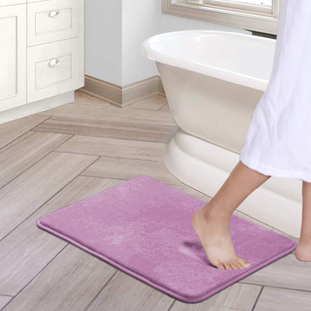 PrimeBeau Luxurious Memory Foam Bath Mat - Super Soft Microfiber Rugs, Water Absorbent, Machine Washable (1 Piece)