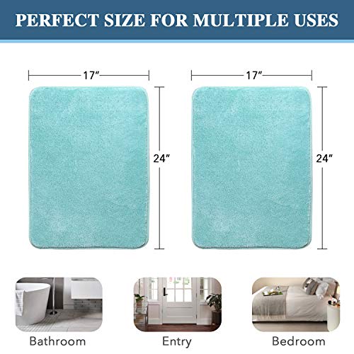 PrimeBeau Luxurious Memory Foam Bath Mat - Super Soft Microfiber Rugs, Water Absorbent, Machine Washable (1 Piece)