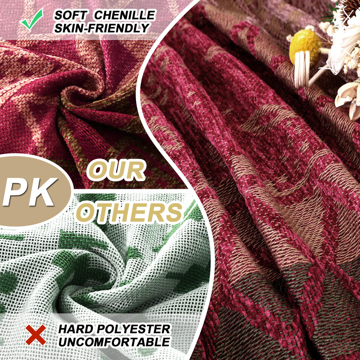 Premier Bohemian Cotton Sofa Cover Washable Throw Cover in Hippie-inspired Chenille Jacquard Fabric (71'' x 118'')