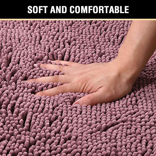 PrimeBeau Bath Mats Non Slip, Soft Shaggy Microfiber, Absorbent, Machine-Washable Rugs(2Pieces)