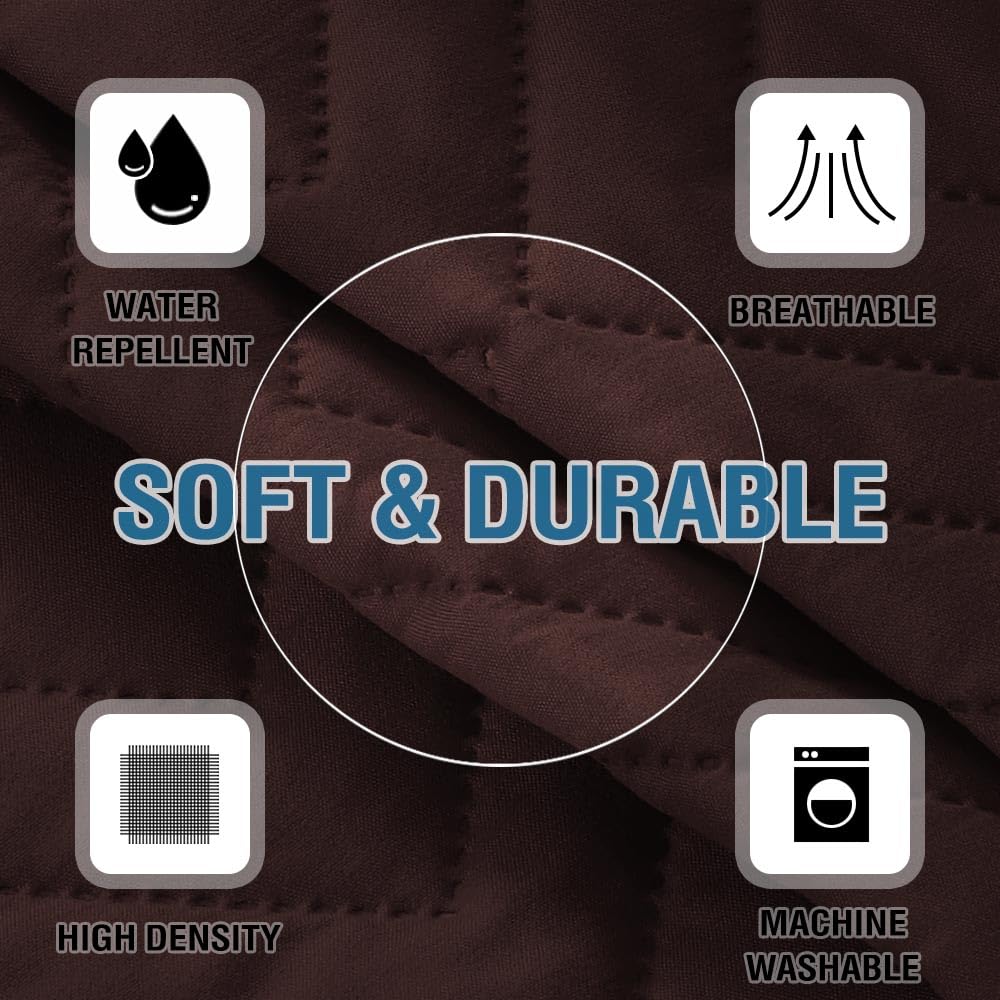 PrimeBeau Armrest Covers for Sofa Water Resistant Couch Arm Covers Remote Control Holder Sofa Armrest Organizer for Magazine, Tablet, Phone, iPad(Set of 2)