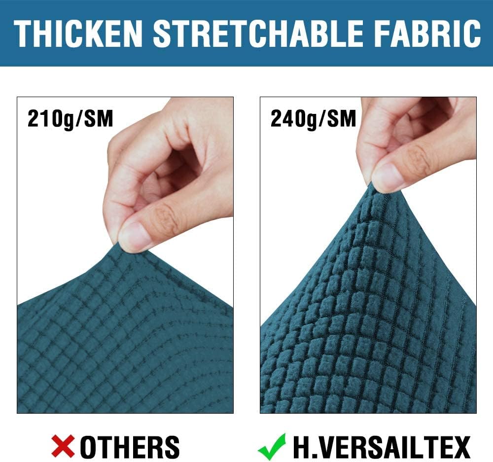 PrimeBeau 4 Pieces Premium Jacquard Sofa Slipcover Set, Sofa and Oversize Sofa