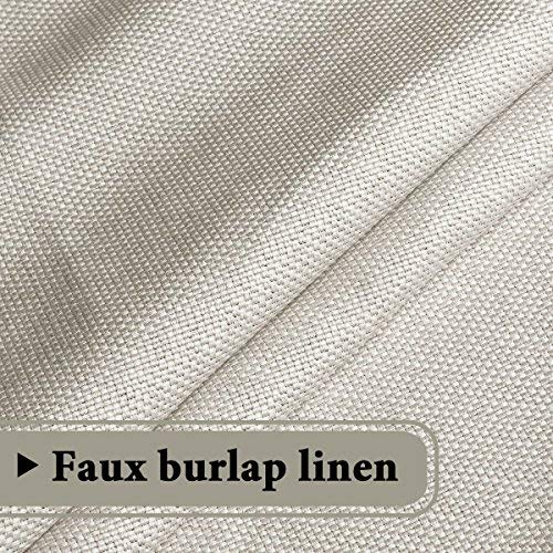 PrimeBeau Faux Linen Room Darkening/Room Dividing Curtain Draper Extra Wide & Long