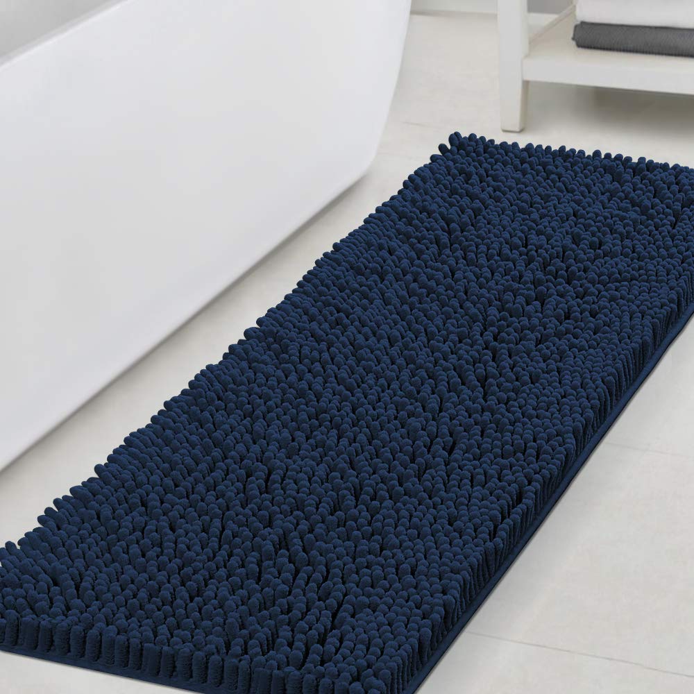 Bathroom Rugs Bath Mats for Bathroom Non Slip Luxury Chenille Bathroom Runner Rug Extra Soft