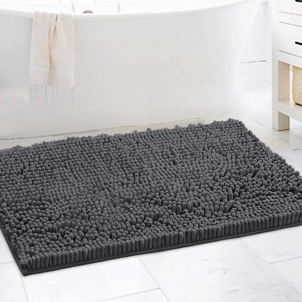 Bathroom Rugs Bath Mats for Bathroom Non Slip Luxury Chenille Bathroom Runner Rug Extra Soft