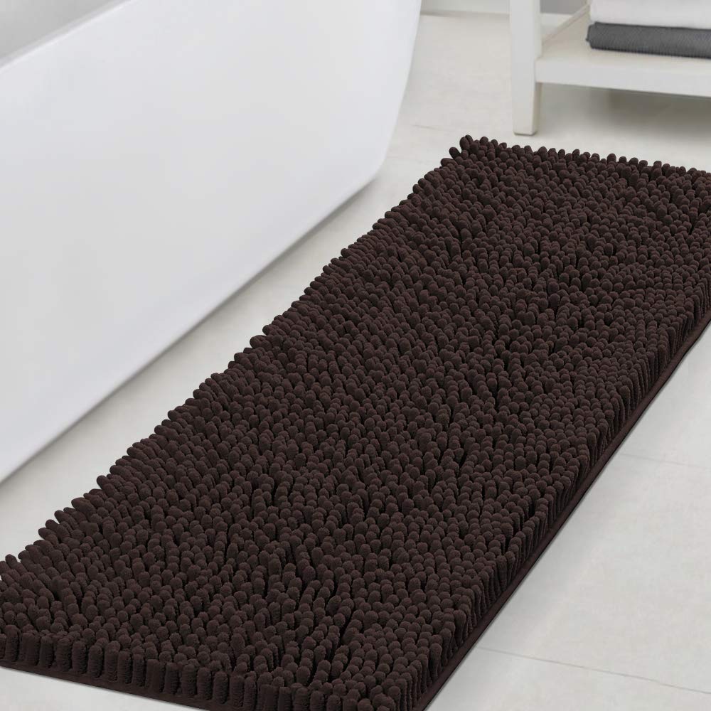 Bathroom Rugs Bath Mats for Bathroom Non Slip Luxury Chenille Bathroom Runner Rug Extra Soft