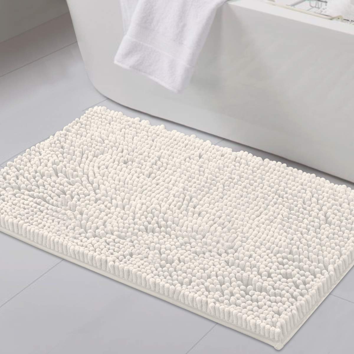 Bathroom Rugs Bath Mats for Bathroom Non Slip Luxury Chenille Bathroom Runner Rug Extra Soft