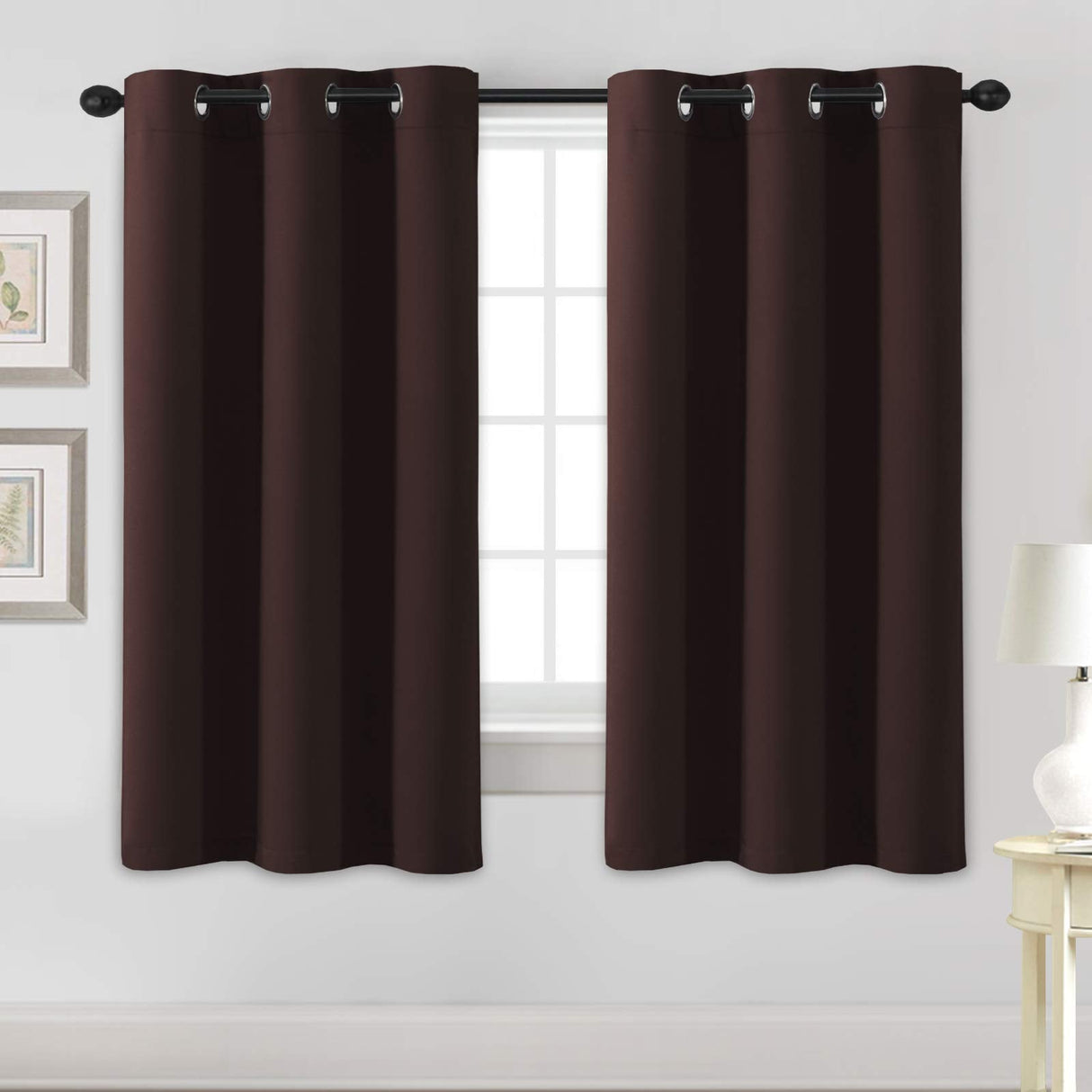 PrimeBeau Essential Blackout Thermal Insulated Curtain Drapes Set of 2 panels, 42 Series