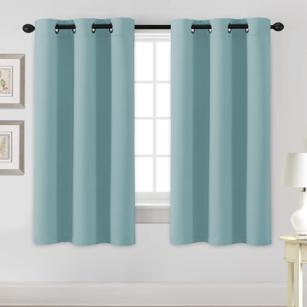 PrimeBeau Essential Blackout Thermal Insulated Curtain Drapes Set of 2 panels, 42 Series