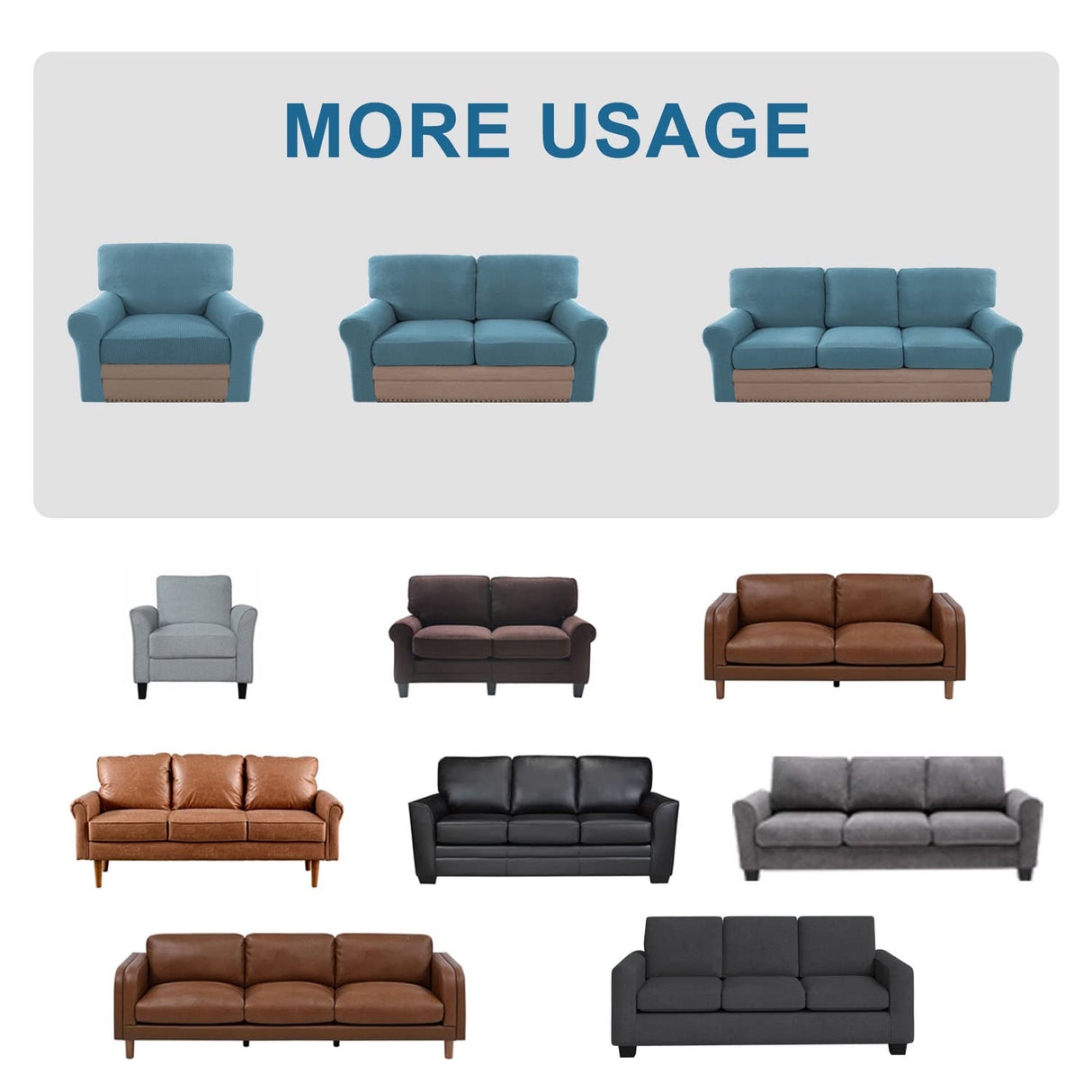 Multi-Pieces Chair Covers Stretch Couch Covers