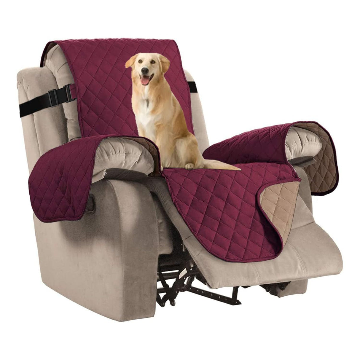 PrimeBeau Reversible Quilted Recliner & Oversize Recliner Covers - Stylish Furniture Protection & Decor Enhancement